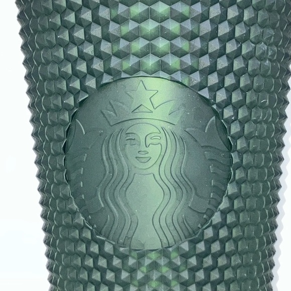 Starbucks Dark Green Jelly Studded Tumbler With Logo Cold Drinks 16oz Grande - Picture 4 of 7